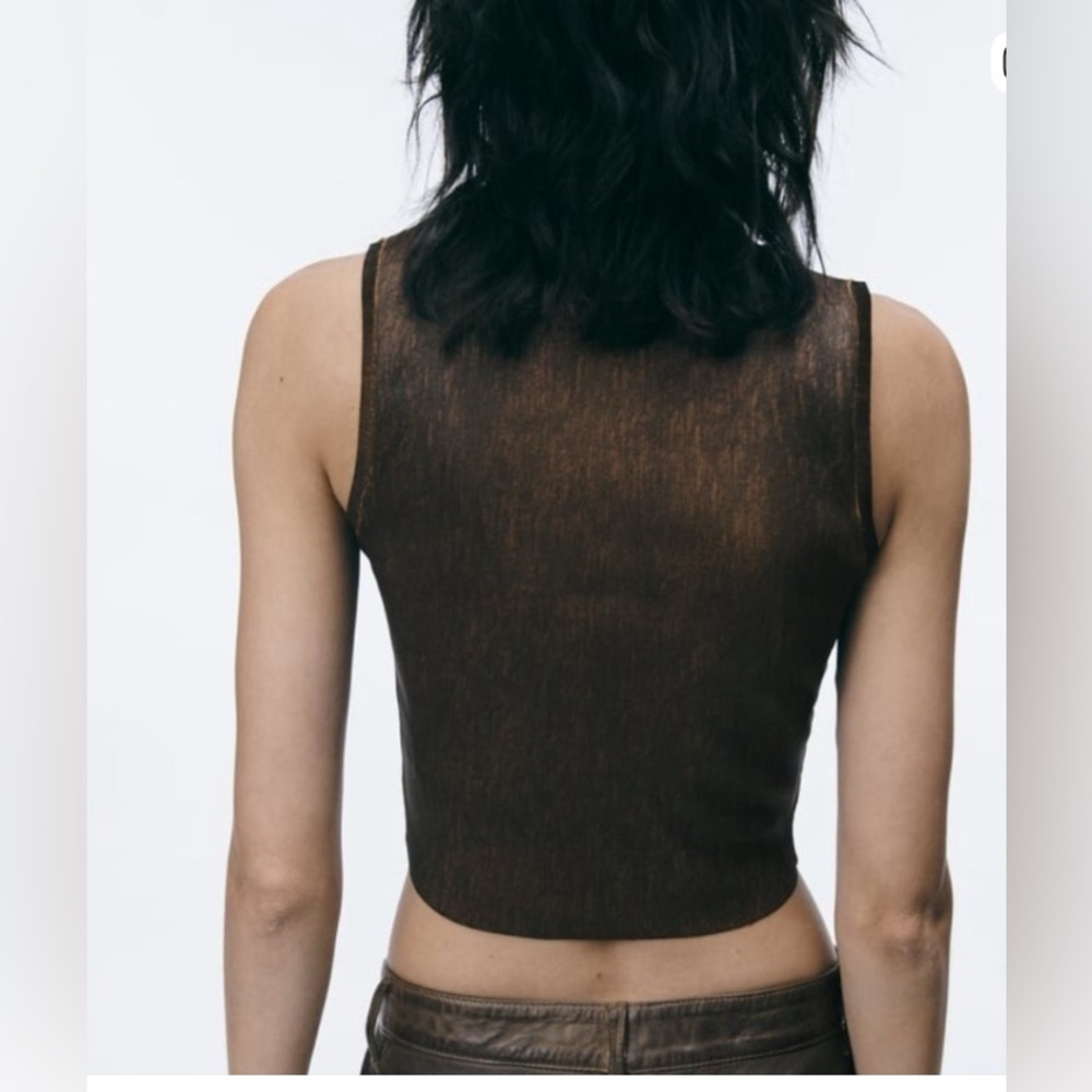 NWT Zara ribbed top - Picture 2 of 9